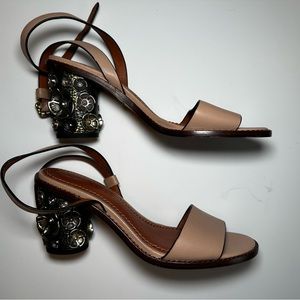 Coach leather chunky heel shoe brand new size 7.5 floral. Open to offers